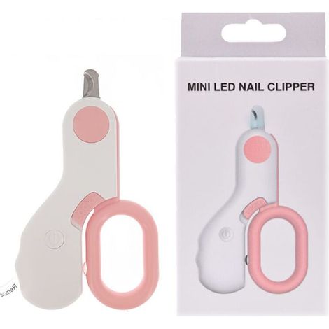 Ciseaux professionnels pour coupeongles pour chien et chat avec lumière LED Ciseaux à ongles pour animaux de compagnie pour chats Toilettage Griffe Ciseaux Produits pour animaux de compagnie Rose (1/4)