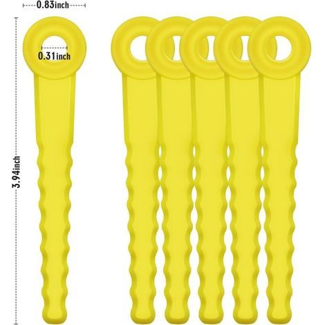 Tondeuse à gazon à trou rond en plastique, lame en Nylon Push-N-Load3 L100, accessoires d'outils de jardin en plastique, 50 pièces (1/4)