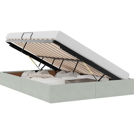 Maison Exclusive - Letto ottomano Grigio Chiaro 140 x 200 cm Velluto