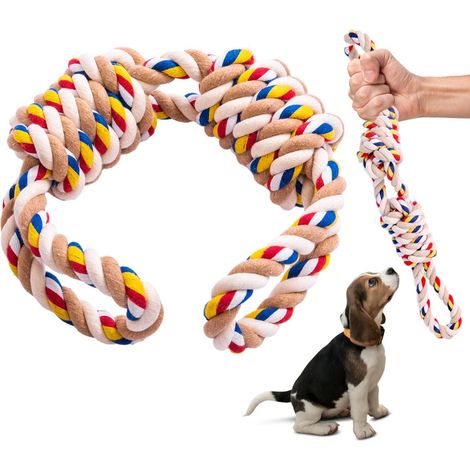 Guinzaglio per cani lungo 40 cm, giocattolo resistente e a prova di masticazione, aiuta a pulire i denti, adatto a cani di piccola e media taglia.