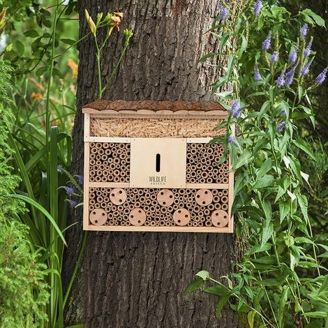 Hôtel à Abeilles Insectes en Bois Toit en écorce - Maison Insectes, Hotel A Insectes Abeilles, Coccinelles, Insectes - Hotel Insecte Toit en Bois