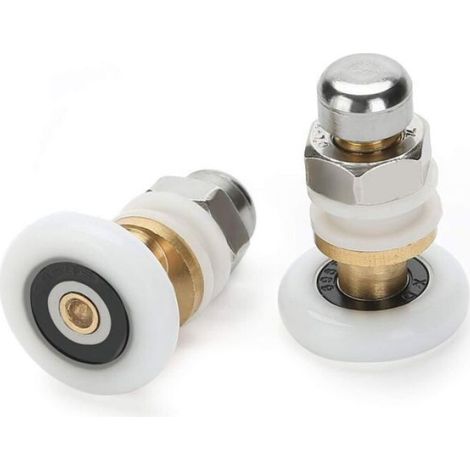 Roulette porte coulissante douche - Nosheir - Diamètre 25 mm - Épaisseur 5,55 mm - Longueur totale 32 mm (1/5)