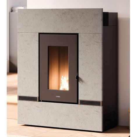 Cadel Stufa A Pellet Mithos Plus 14 Ps Pietra Serpentino 13,7 Kw
