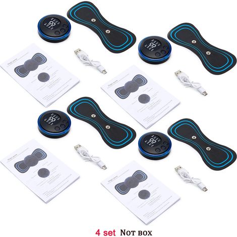 Wiederaufladbares elektrisches Nackenmassagegerät, EMS-Nackenmassagepflaster, Rückenmuskelstimulator, TENS zur Linderung von Nackenschmerzen 03031-AquaForge