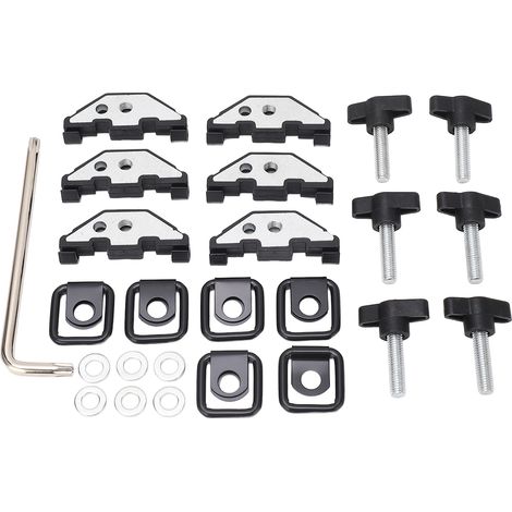 Kit de boulons à dessus rigide et de Clips d'écrou, vis à pouce de fixation à retrait rapide avec anneaux en D d'arrimage pour Wrangler YJ TJ JK JKU 1995 – 2018 (1/5)