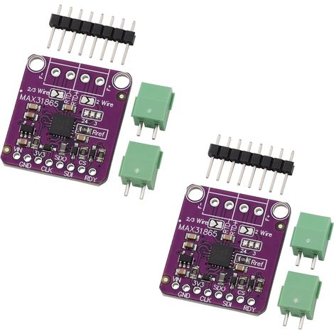 2 Modules MAX31865, Capteur température, RTD PT100-PT1000, Interface SPI, Industrie
