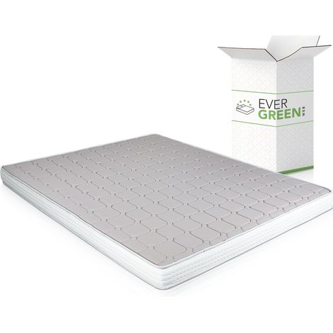 EVERGREENWEB - Materasso Memory per Divano Letto Matrimoniale 140x190 cm Materasso Ortopedico in Waterfoam Alto 14 cm ergonomico per prontoletto con Rivestimento Anallergico Bianco - DAYBED Memory