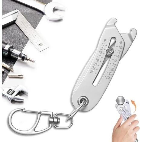 Portable Precise Thread Size Checker Keychain,2024 Upgraded Thread Sizes Verification Tool,Compact Thread Measurement Tool (1pcs). (1/4)