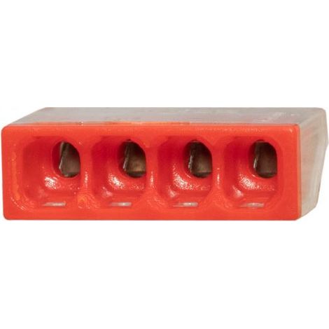 Connecteur rapide - 4 pôles - 2,5 mm² - Compact - Transparent