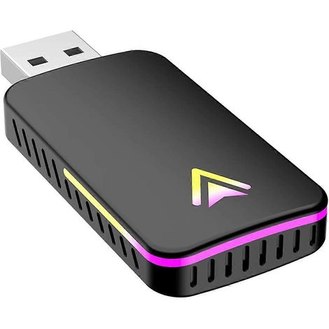 Adaptateur CarPlay sans fil 2 en 1 pour boîtier intelligent iOS/Android Auto, installation facile et rapide. (1/5)