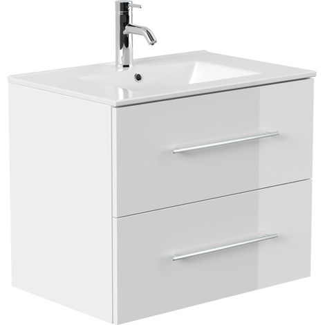 Badmöbel Firenze 70 SoftClose weiss hochglanz