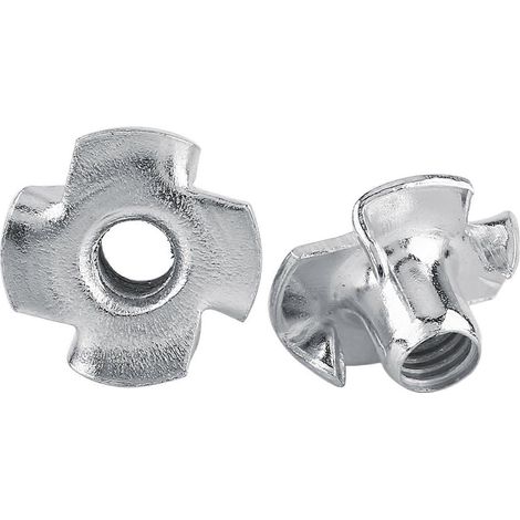 T-Muttern aus Metallstahl, vierzinkig, Holzbearbeitungswerkzeugteil (M4x50 Stück)