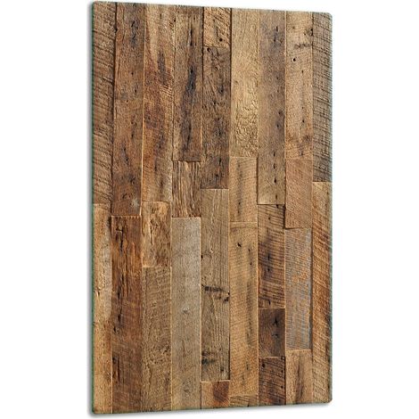 Tablero de mesa de madera con panel de vidrio de 30x52 cm. (1/5)