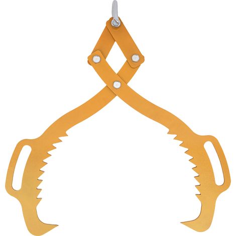 Gancho con garras, pinza para troncos, garfio para madera robusto, transporte de troncos, elevación de troncos 21 pulgadas, capacidad máxima 700 kg, amarillo (1/5)