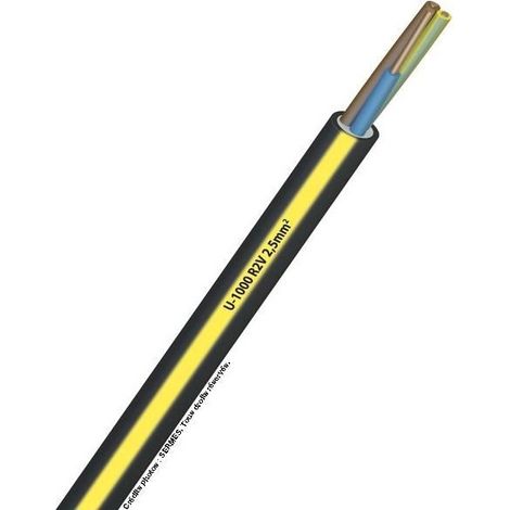 Câble 36m Rigide SERMES U-1000 R2V 2x2.5mm² - 12113265