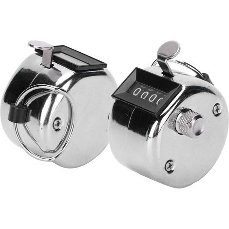 Compteur manuel à boutons en acier inoxydable 0-9999, 2 pièces, pour l'inventaire des ateliers (1/5)