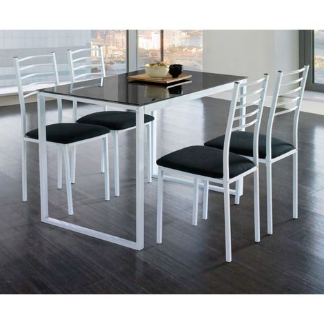 Mesa Comedor Noa cristal negro