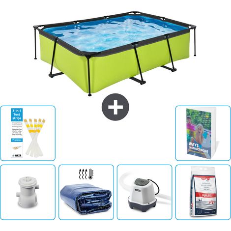Exit Pool Rechteckig - 220x150x65 cm - 7-teilig S329