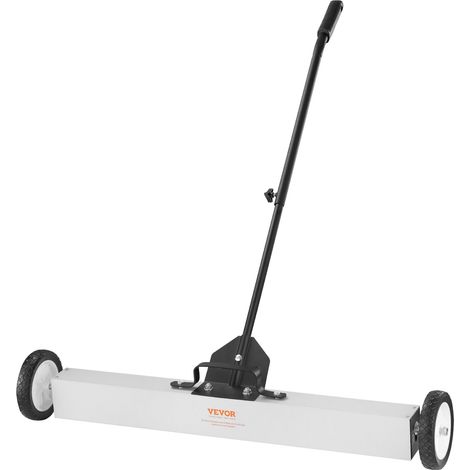 Balayeuse Magnétique 24,9 kg Balai Magnétique à Manche Télescopique 77-113 cm Outil de Ramassage à Aimant 745 mm avec Roues Collecteur Pièces Métalliques pour Nettoyage Atelier Garage Chantier (1/5)