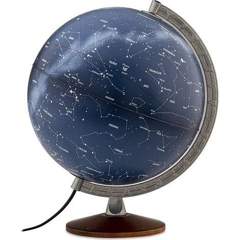 Tecnodidattica – Mappamondo Nova Rico Stellare Plus Globo Mappamondo Luminoso e Girevole Base in Legno e Meridiano in Metallo Rappresenta e Illustra le Costellazioni Diametro 30 cm (1/5)