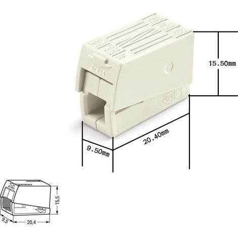 100 3-way terminal blocks for light fixtures, 0.5-2.5mm² - 224-112 (1/5)
