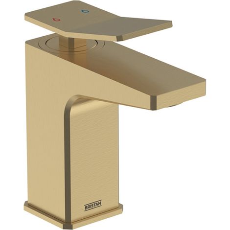 Bristan Tangram 1 Hole Bath Filler Tap Pillar Mounted - Brushed Brass (1/2)