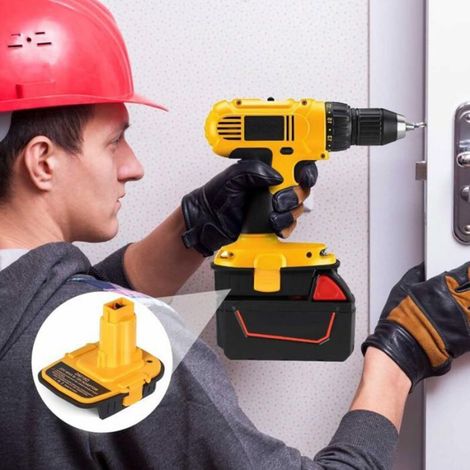 Adaptateur De Batterie - Pour Outils Dewalt 18 V NiCd NiMH - Compatible Batteries 20 V Dewalt Et M18 Milwaukee - Fonction USB 5 V 2 1 A - 1 Pièce (1/5)