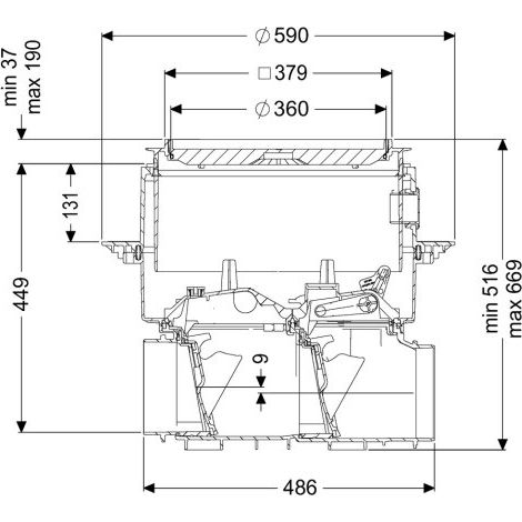 - Dispositif anti-retour Staufix SWA sans robinet, plaque de base, carrelable