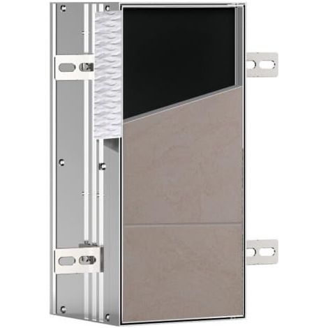 module plus, module WC - modèle encastré, 2 compartiments pour papier WC, rouleau de rechange ou boîte de papier humide, charnière de porte à droite, 975611003 (1/5)