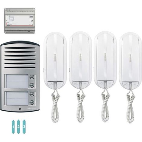 Bticino Kit citofono Quadrifamiliare Sprint a 2 fili - 4 chiamate- 366821/B