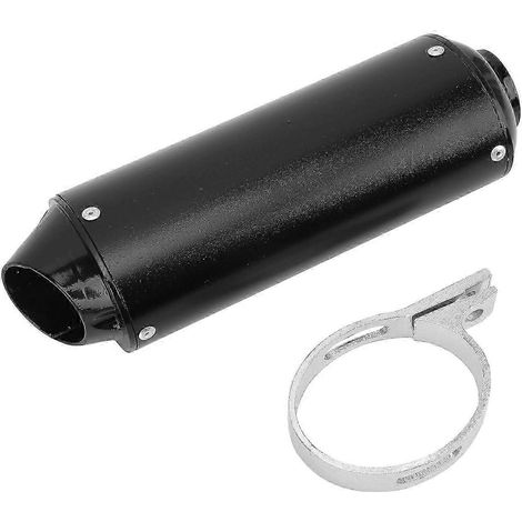 Pot d'échappement noir de 32 mm (1,3 po) pour quad, mini-moto et moto de 90 cc, 110 cc, 125 cc, 150 cc et 160 cc. (1/5)