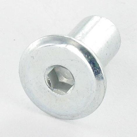 Vis Express – Ecrou relieur Combifix tête plate M6 – Diamètre tête 15mm – Longueur sous tête 15mm – Acier zingué – Lot de 100 pièces - HC4-100