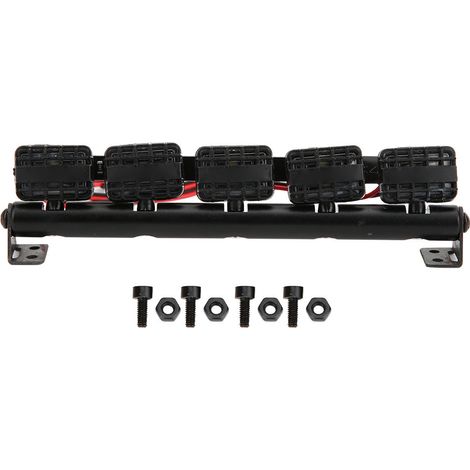 Barre de LED pour toit de voiture RC, accessoire télécommandé compatible avec crawler 1/10 TRX4/90046/90047/D90/D110, 5 feux (1/5)