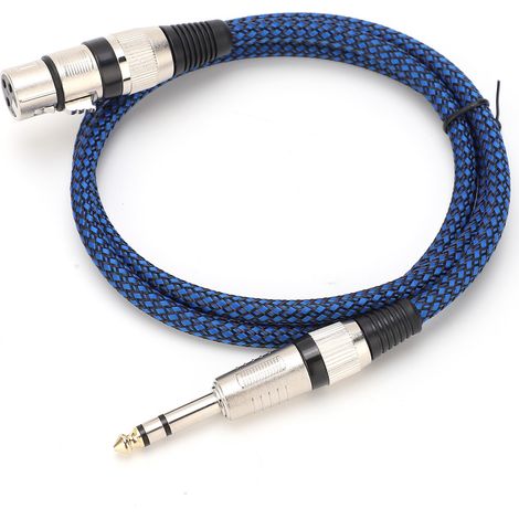 Câble Audio XLR Ligne Symétrique Cuivre Sans Oxygène Tresse Nylon pour Table de Mixage Micro Condensateur (10m 32,8ft) (1/5)