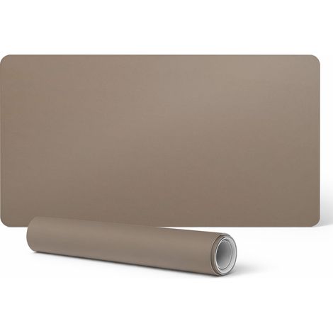 Alfombrilla protectora para escritorio, teclado y rat贸n, color marr贸n, 120x60 cm.