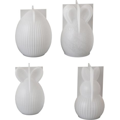 Moldes de silicona para velas de Pascua, huevos de conejito - UNO