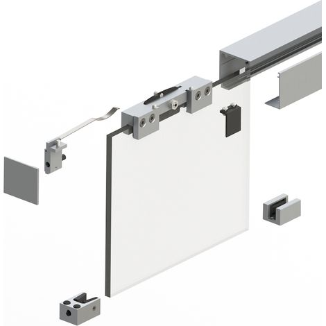 HELM GT-L 80 Garnitur EV1 eloxiert, Schiene 2500 mm, Wand (1/3)