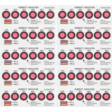 50 Stück Feuchtigkeitsindikatorkarten 10 60 Luftfeuchtigkeit (1/5)