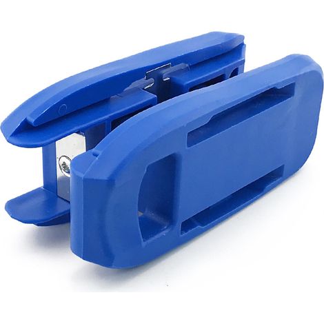 Outil de finition des bords 3 en 1 pour le travail du bois (bleu) Outil manuel 3 en 1 pour le travail du bois : rabot à angle droit, racloir à placage de chants, racloir à chanfreiner et à arrondir. (1/5)