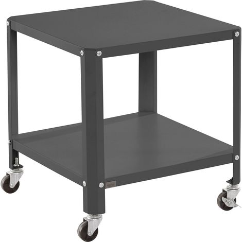 Table basse fixe en métal noir – 1 étagère – Design industriel – Dimensions 100x60x40cm – Facile à entretenir