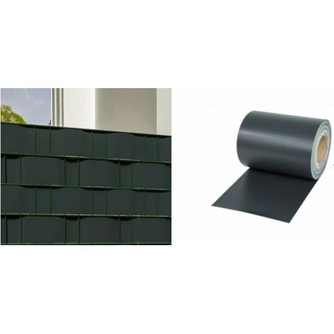 frangivista con clip finecorsa essenza in poliestere antracite 350x19 cm