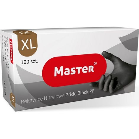 Guanti in nitrile neri Master Pride, taglia XL - REK GU 4894