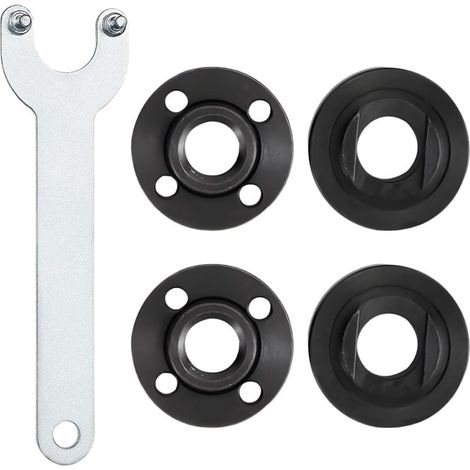 Clé à molette pour meuleuse d’angle 125 mm – Lot de 5 clés avec bride, acier trempé, compatible toutes marques