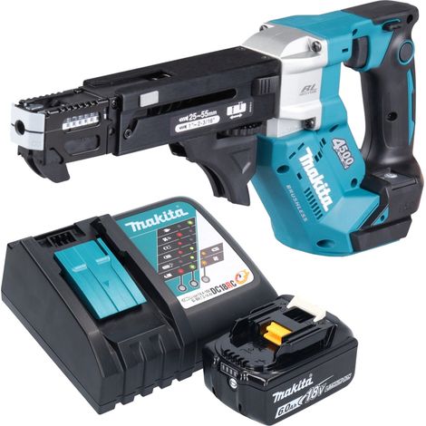 Atornillador de batería Makita DFR 552 RG1 18 V 25 - 55 mm sin escobillas + 1 batería de 6,0 Ah + cargador