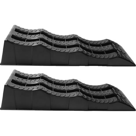 Rampes de voiture, conception robuste, surface antidérapante, noir (1/2)