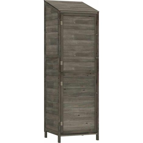 vidaXL Capanno Giardino Antracite 55x52x174,5 cm Legno Massello Abete