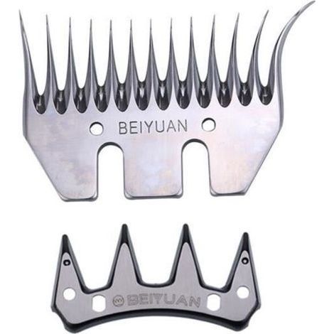 BEIYUAN Lame tondeuse 13 dents courbées pour tonte mouton chèvre alpaga bétail en acier inoxidable (1/4)