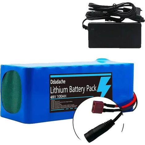 Batería de iones de litio, capacidad de 100 Ah, BMS integrado, cargador T-DC (1/2)