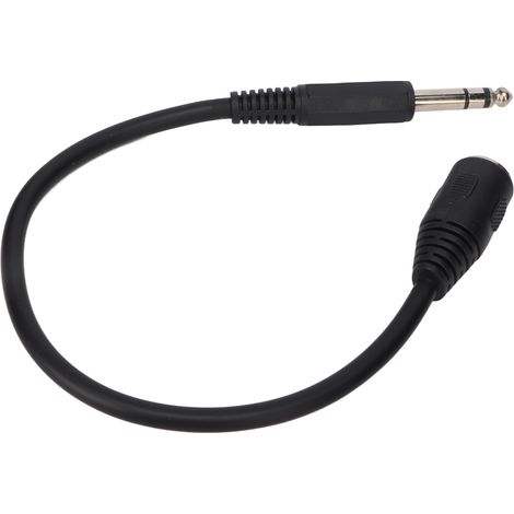 Câble adaptateur DIN 5 broches femelle vers 6,35 mm mâle pour sortie audio microphone, 30 cm (1 pied). (1/5)