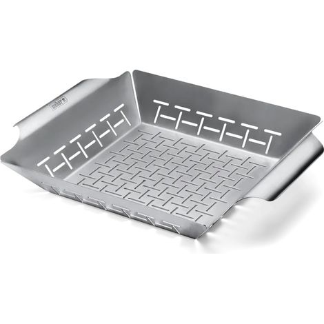 Deluxe Grillkorb aus Edelstahl 35 x 30 cm